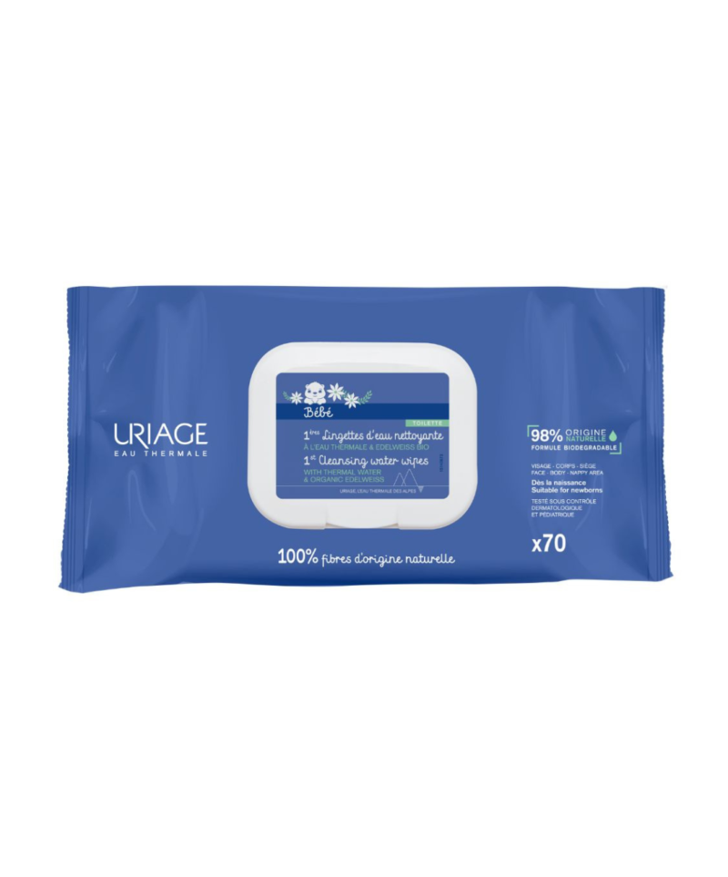 URIAGE BÉBÉ 1ÈRES LINGETTES NETTOYANTES EXTRA-DOUCES 70 UNITÉS